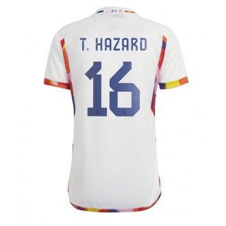 Belgien Thorgan Hazard #16 Borta Kläder VM 2022 Kortärmad